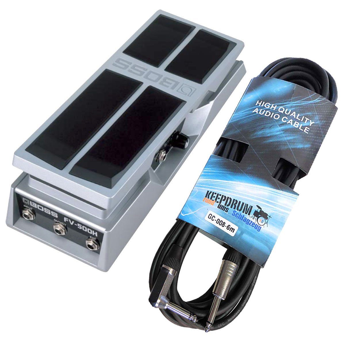 Boss by Roland Boss FV-500H Volume-Pedal mit Gitarrenkabel GC08 Digitales Aufnahmegerät (Vorteils-Set)