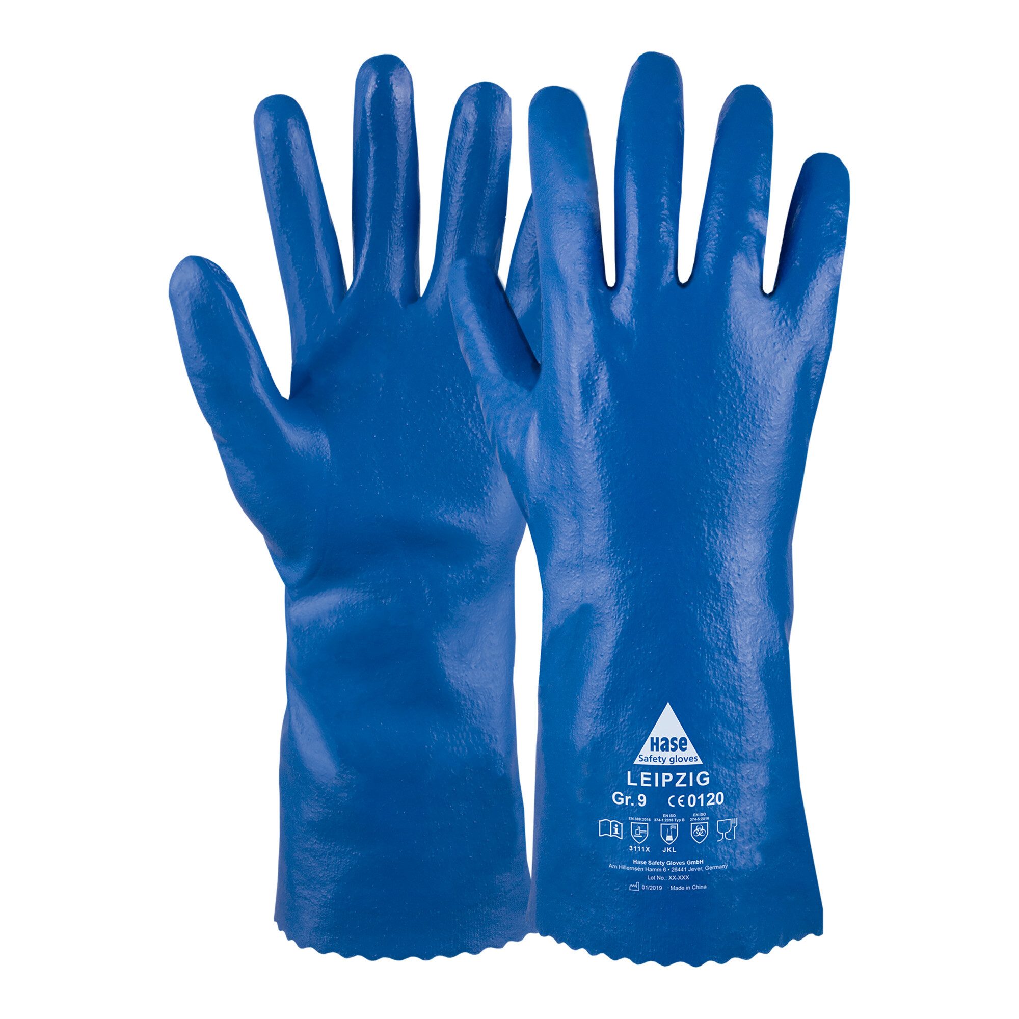 Hase Chemikalien-Schutzhandschuhe Hase Leipzig Chemikalienschutzhandschuh aus Baumwolltrikot Größe 6 10