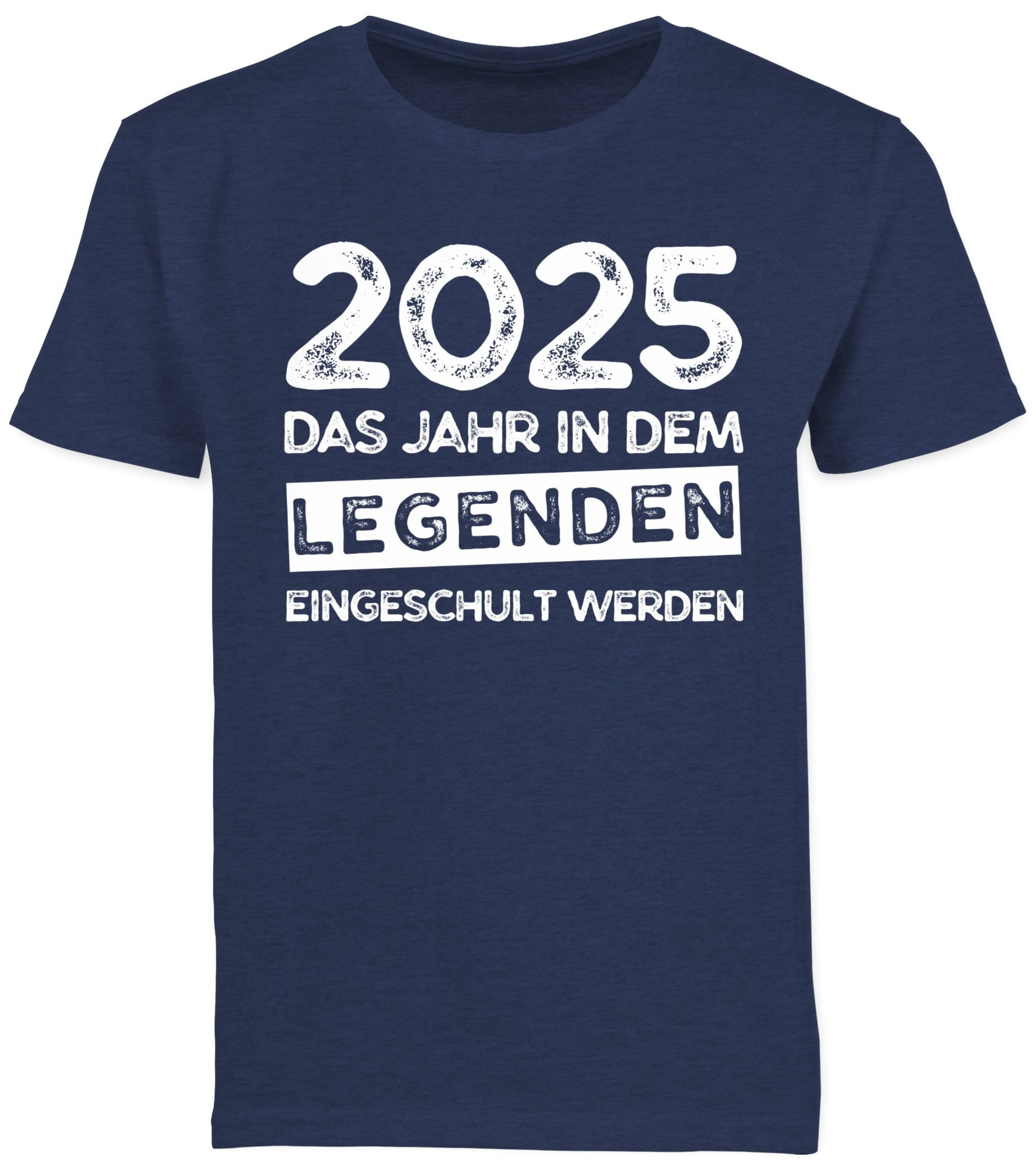 Shirtracer T-Shirt 2025 Das Jahr in dem Legenden eingeschult werden (1-tlg) Einschulung Junge Schulanfang Geschenke