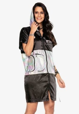 Cipo & Baxx Jerseykleid im Raincoat-Design