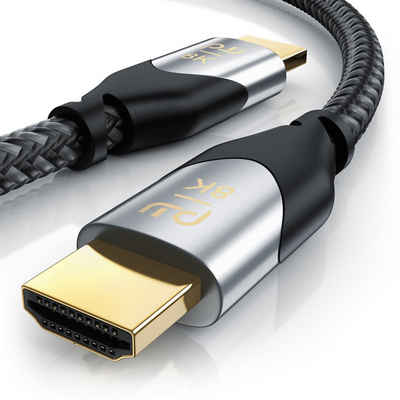 Primewire HDMI-Kabel, HDMI 2.1, HDMI Typ A Stecker auf HDMI Typ A Stecker (50 cm), UHD, Ethernet, 8K @ 120 Hz, 4k @ 240 Hz, 3D TV, eARC, HDR10+, 0,5m