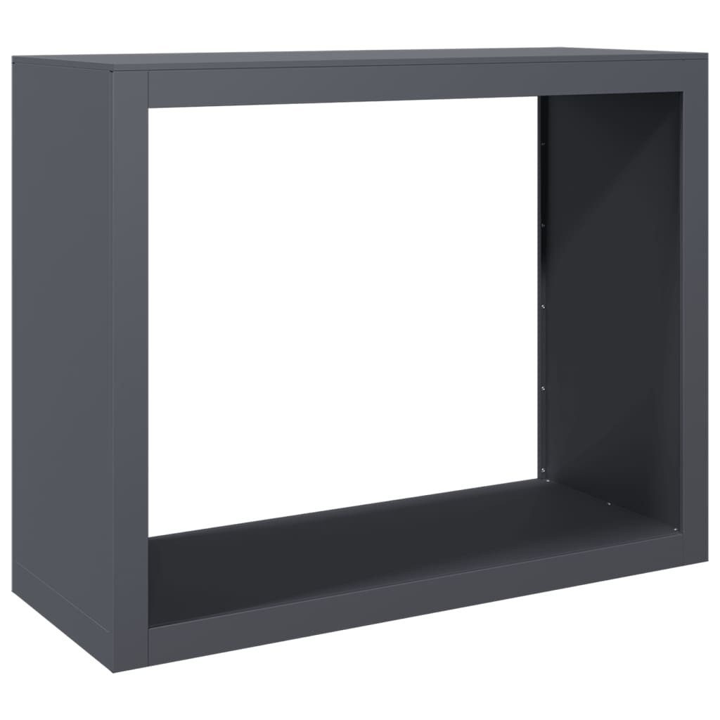 vidaXL Kaminholzregal Brennholzregal Anthrazit 100x40x80 cm Stahl