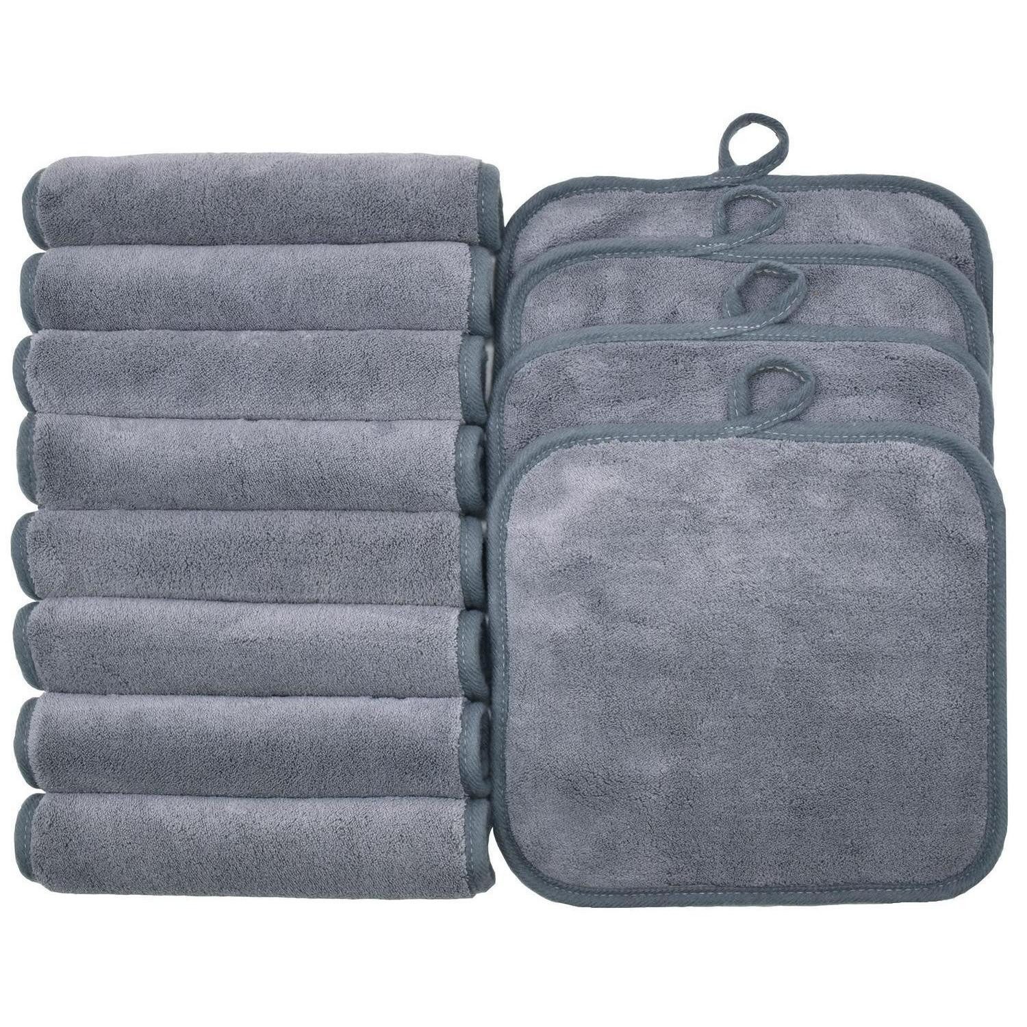 LuxusKollektion Gesichtsreinigungstücher Abschminktuch Mikrofaser 12er Set