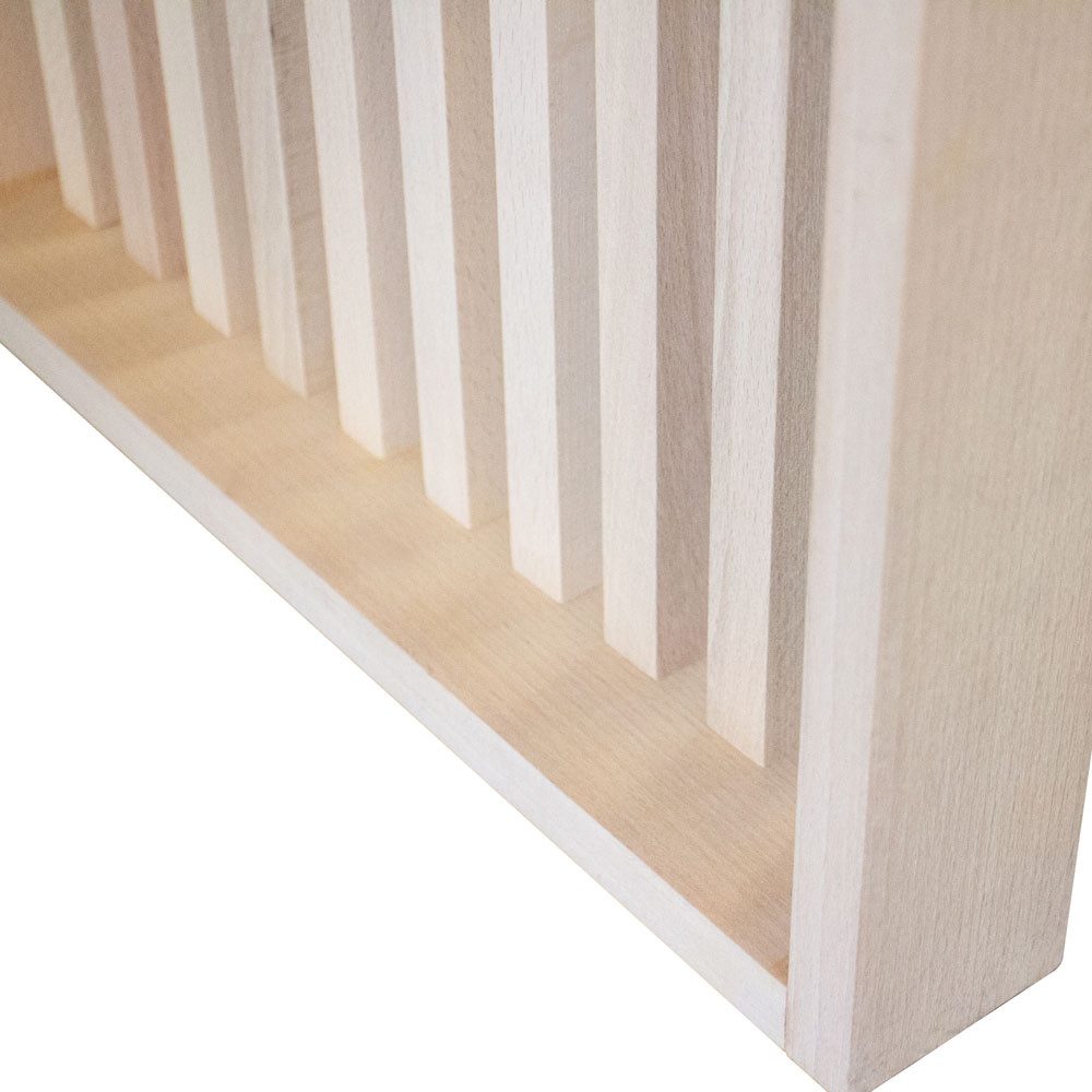 HOME DELUXE Sitzbank aus Holz LORA - 110 x 40 x 42 cm, Kiefernholz, Lamellen, Flurbank, Bettbank, Garderobenbank – Bild 4 von 5