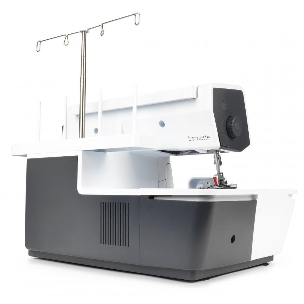 Bernette Overlock-Nähmaschine - 64 Airlock 4 Faden Overlock mit Lufteinfädelung, automatischer Lufteinfädler für Greiferfäden