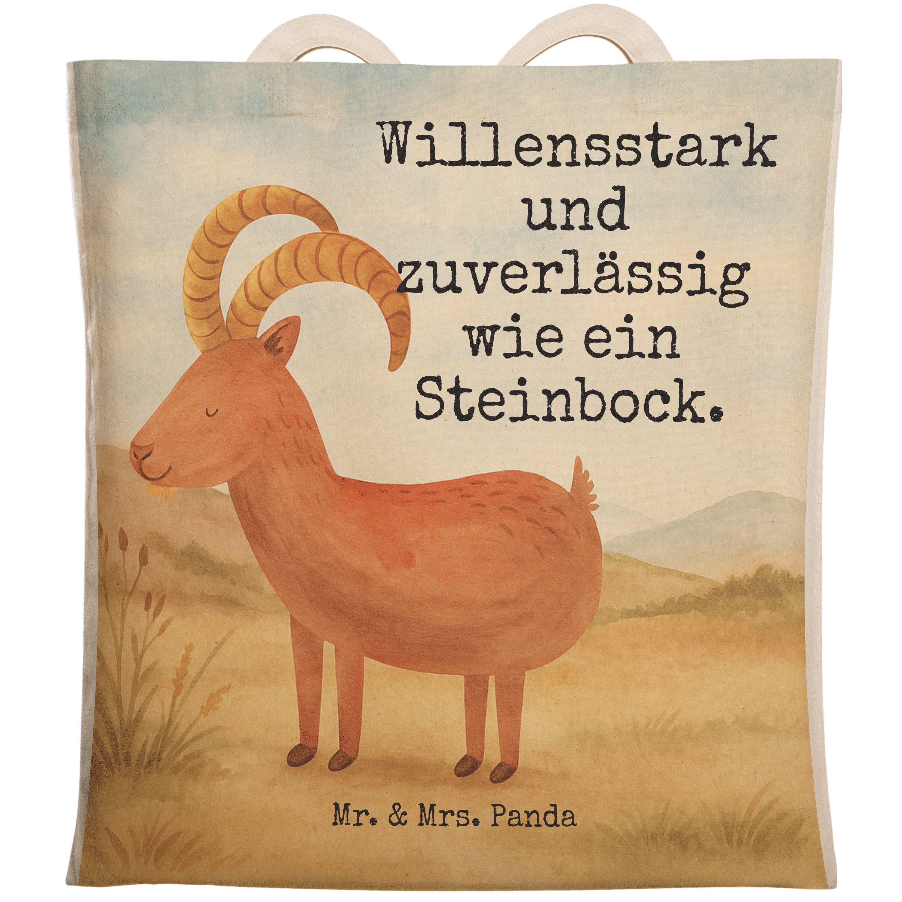 Tragetasche Sternzeichen Steinbock Design, Tote Bag, Weiß, Tasche, Bag, Geschenk