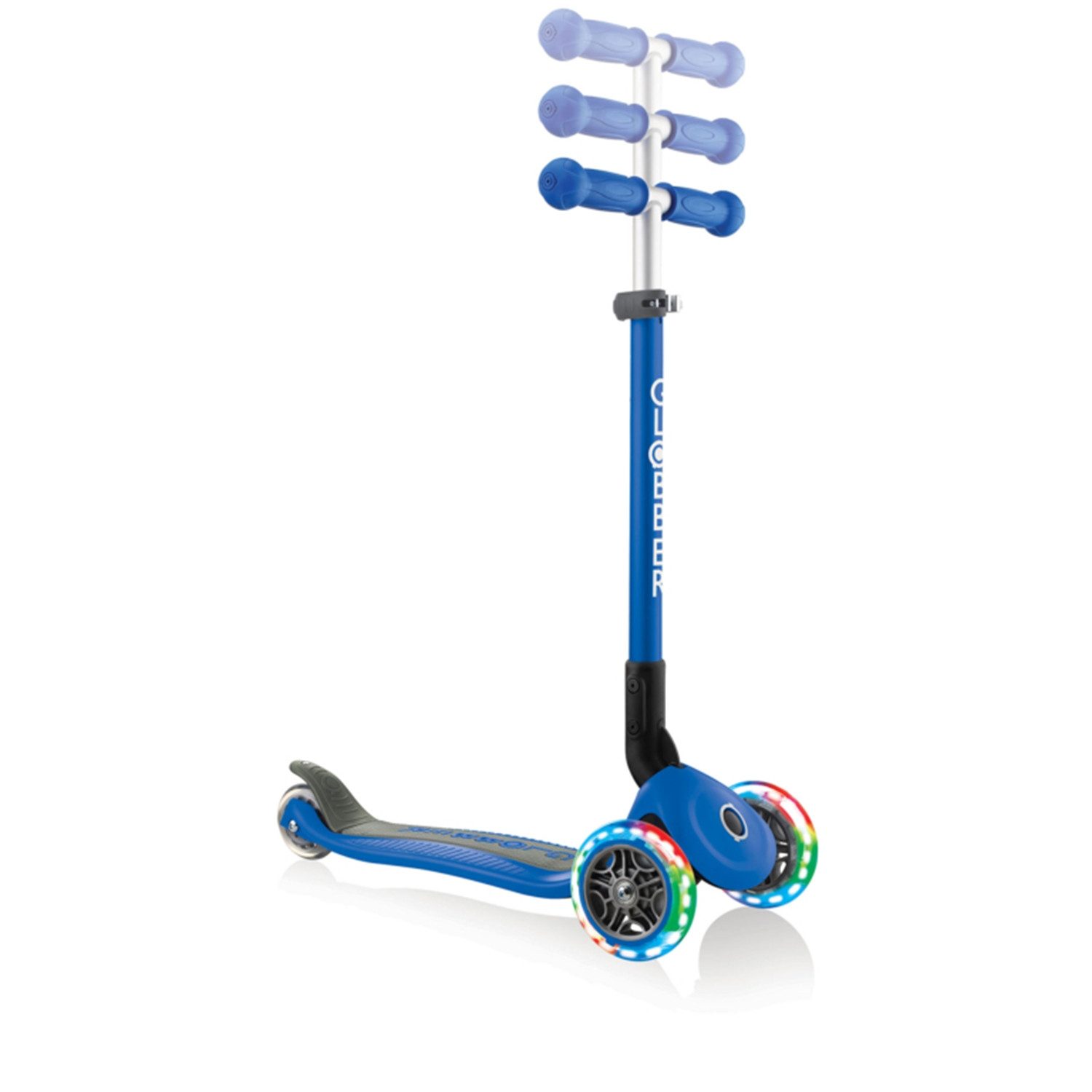 Globber Dreiradscooter 432-100-3 GLOBBER PRIMO FOLDABLE LIGHTS dunkelblau