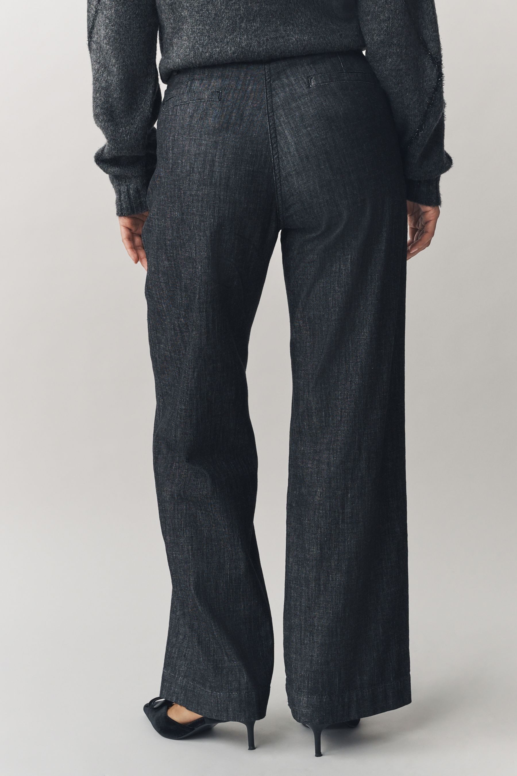 LAURA ASHLEY Weite Jeans Laura Ashley Jeans mit weitem Bein (1-tlg) günstig online kaufen