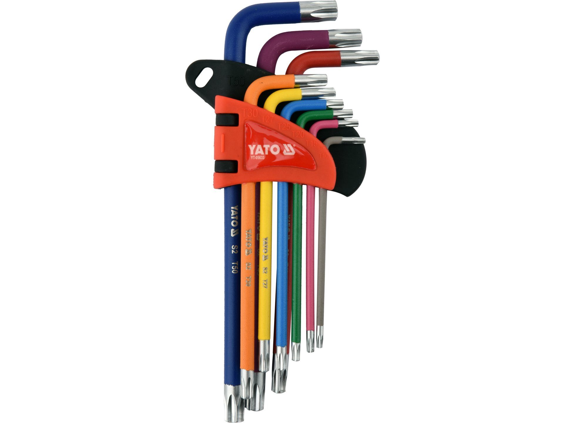 Yato Gabel- und Ringschlüssel Clé Allen TORX T10 - T50, 9 pièces (TORX Innensechskantschlüssel SET T10 - T50, 9-Teilig, 1 St)