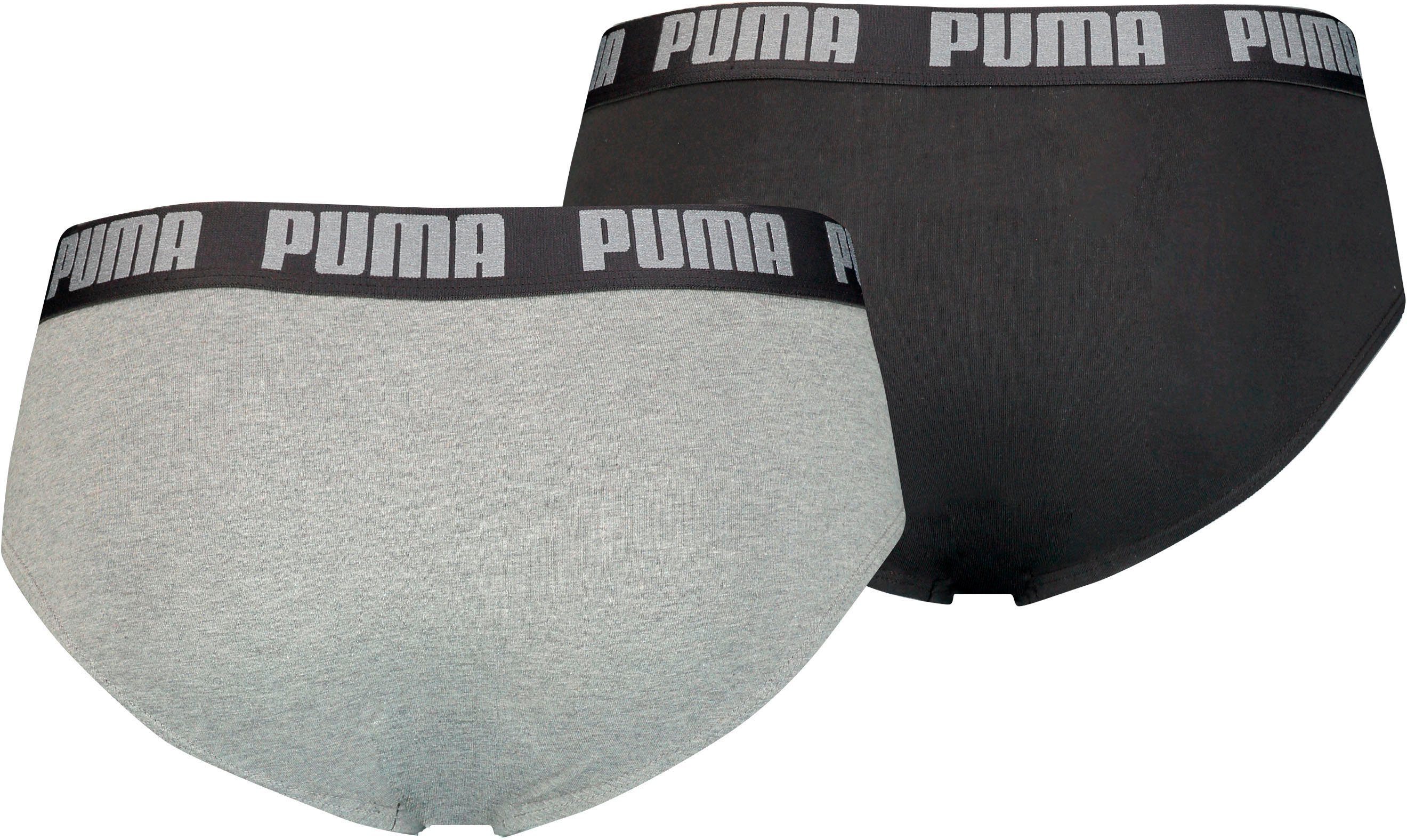 PUMA Slip (Packung, 2-St) PUMA 2P BRIEF BASIC grey-black