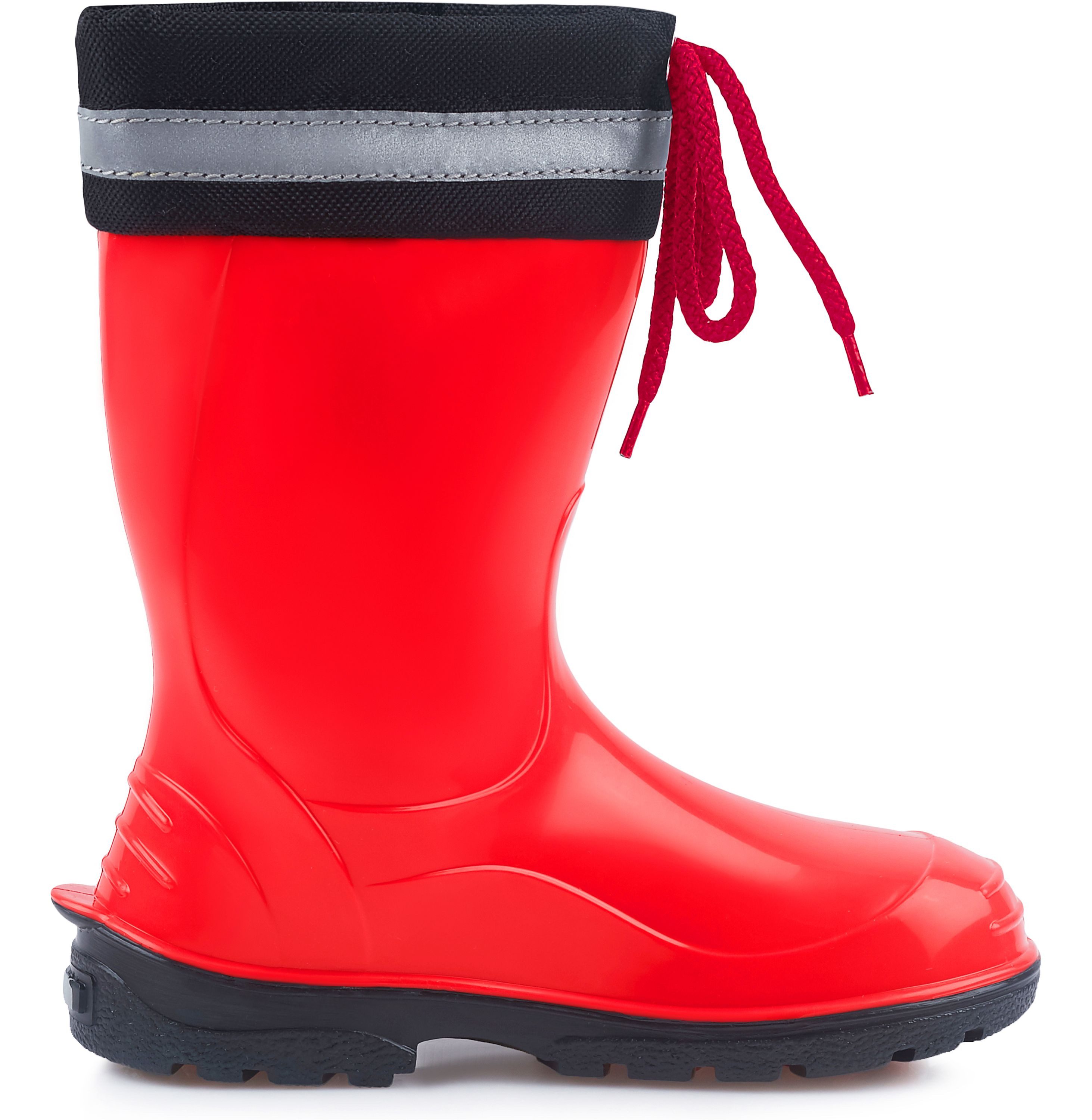 Ladeheid lange Regenschuhe für Mädchen und Jungen LA-972 Gummistiefel Kinder mit Stulpe zum Schnüren