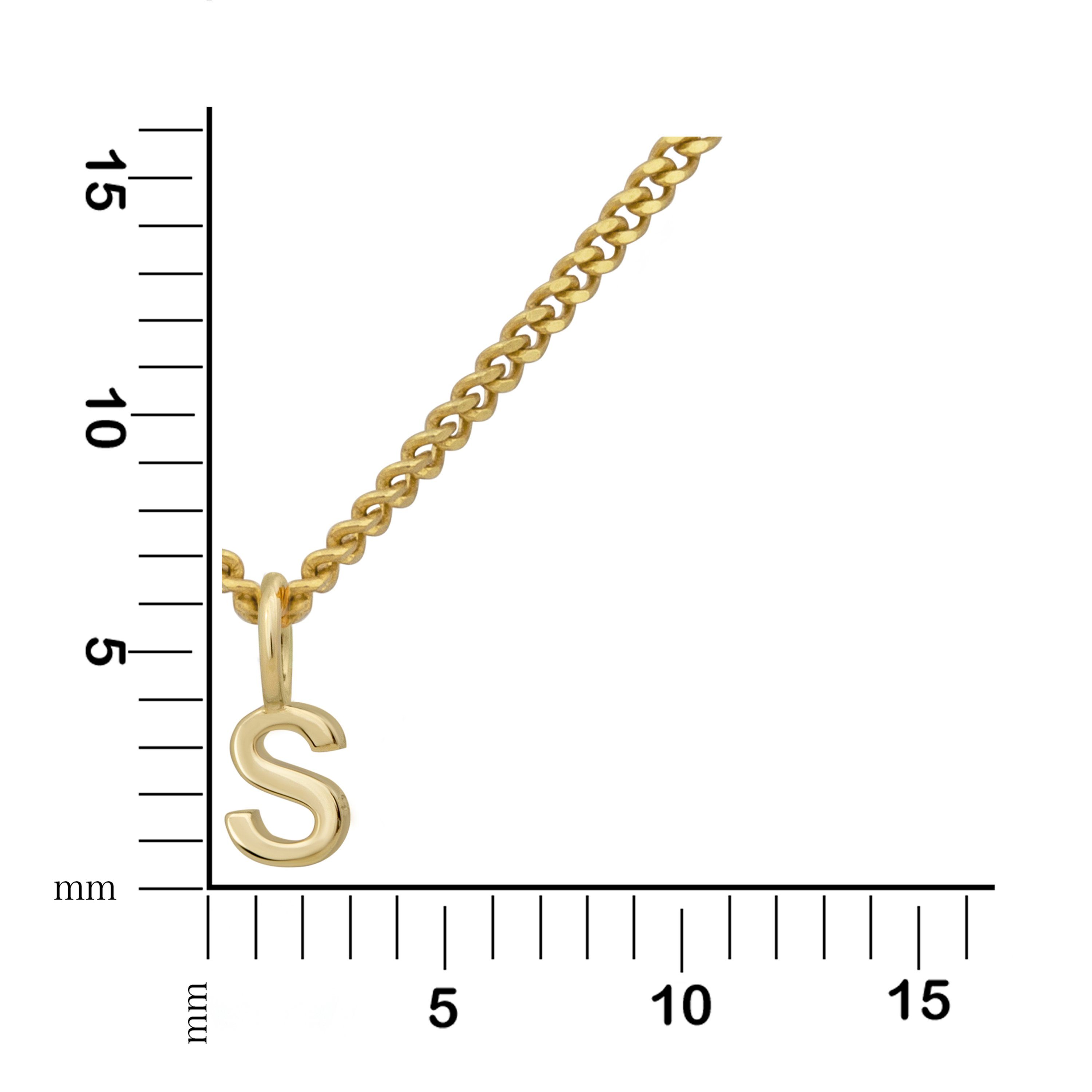 Orolino Kette mit Anhänger Gold 375 mit Anhänger 42/45cm lang Buchstabe S günstig online kaufen