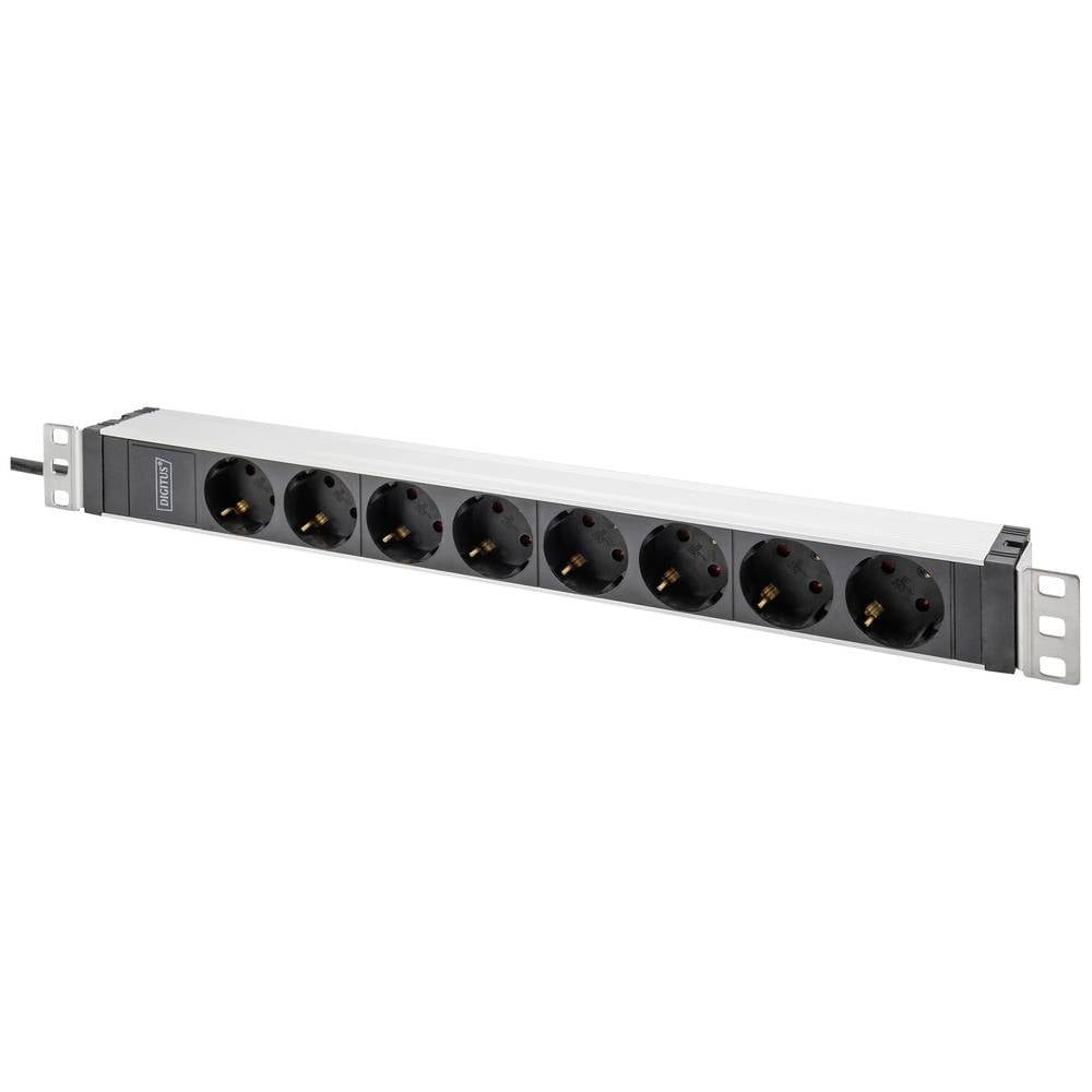 Netzwerkschrank 1HE Aluminium PDU, Rack Mount, 8 x Schutzkontakt