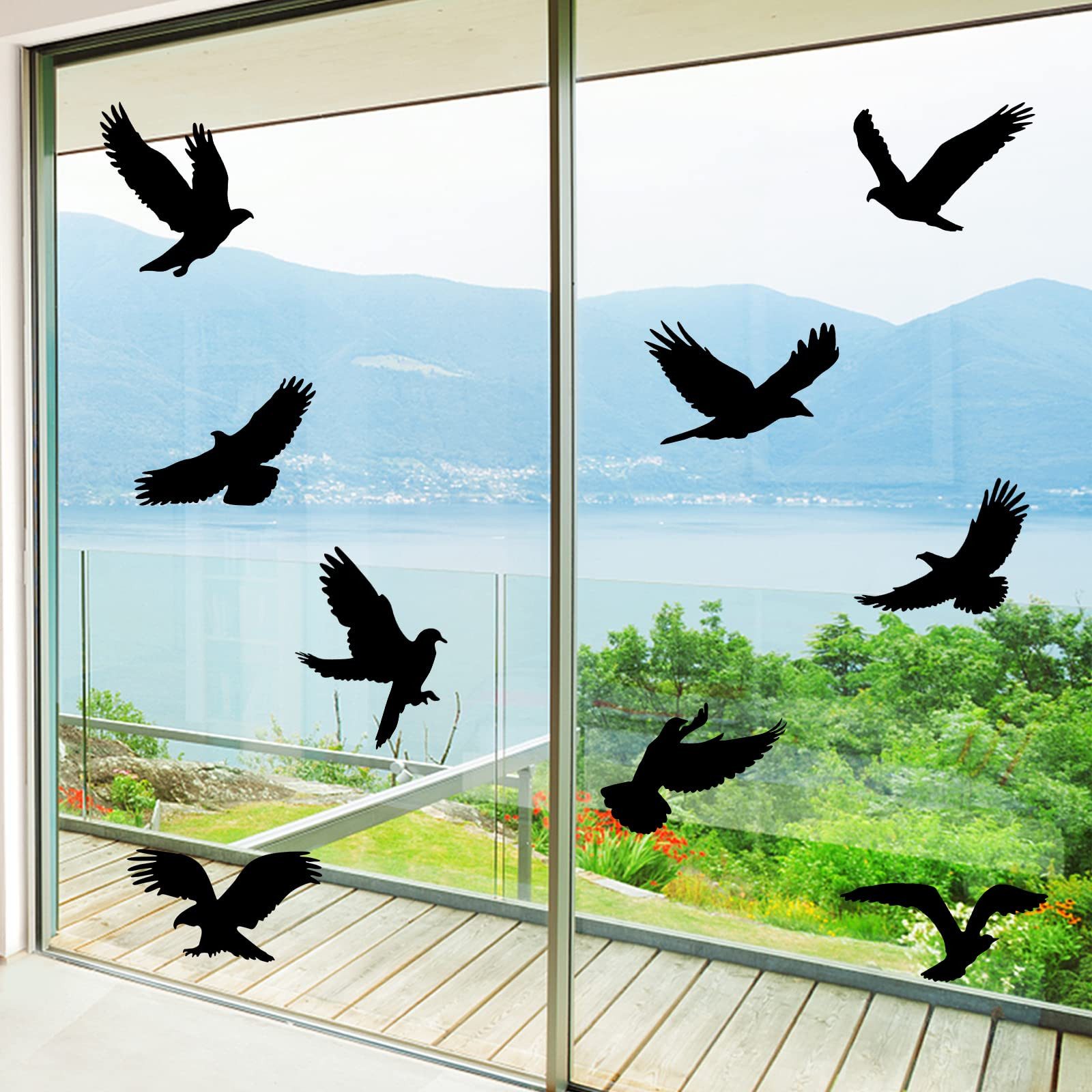 Coonoor Fenstersticker Blumen-Vogel-Schmetterlings-Fensterfolie, statische günstig online kaufen