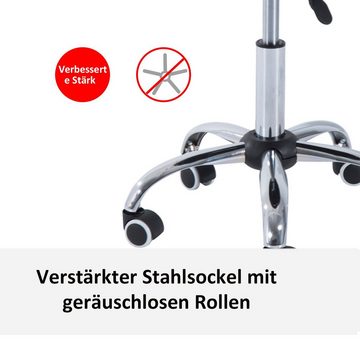 HOMCOM Rollsitz Rollhocker (Set, 1 St., Arbeitshocker), Rollhocker Drehhocker Hocker Kosmetik höhenverstellbar Schwarz