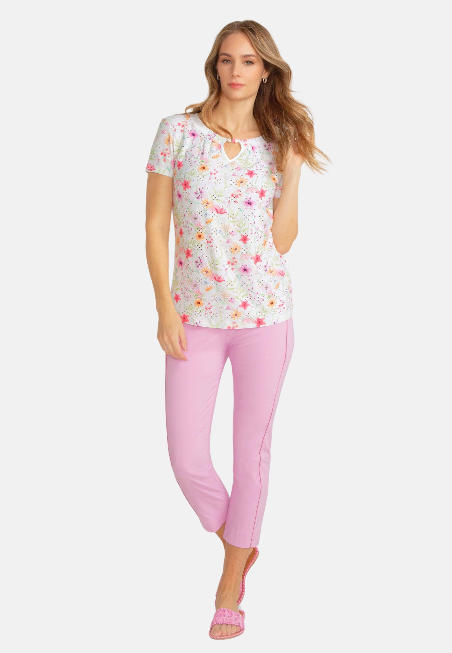 MODEE Kurzarmshirt Flowers