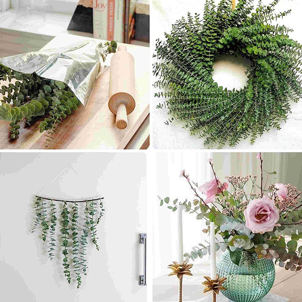 Kunstblumenstrauß Eukalyptus Getrocknet 43cm Natürliche Trockenblumen, günstig online kaufen