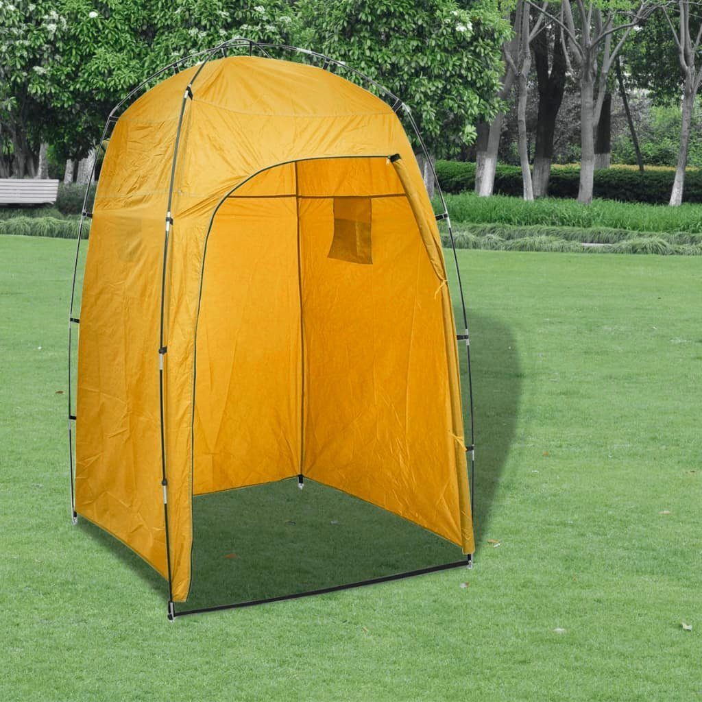 vidaXL Gartendusche Dusch-/WC-/Umkleidezelt Gelb