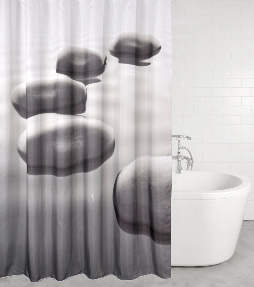 Sanilo Duschvorhang Black Stones 180 x günstig online kaufen
