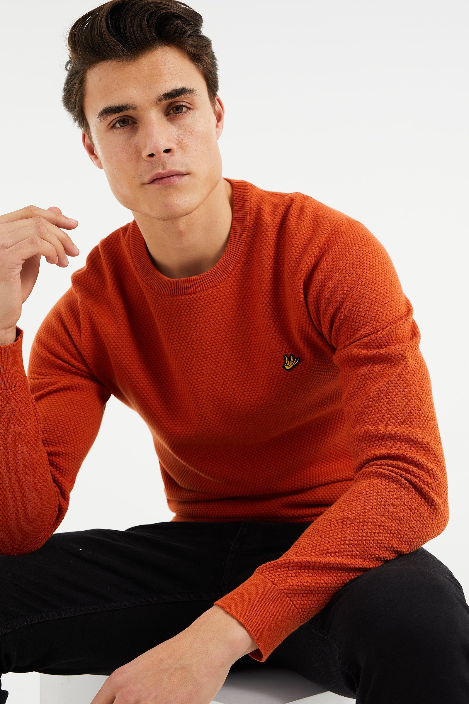 WE (1-tlg) Sweater Fashion Orange