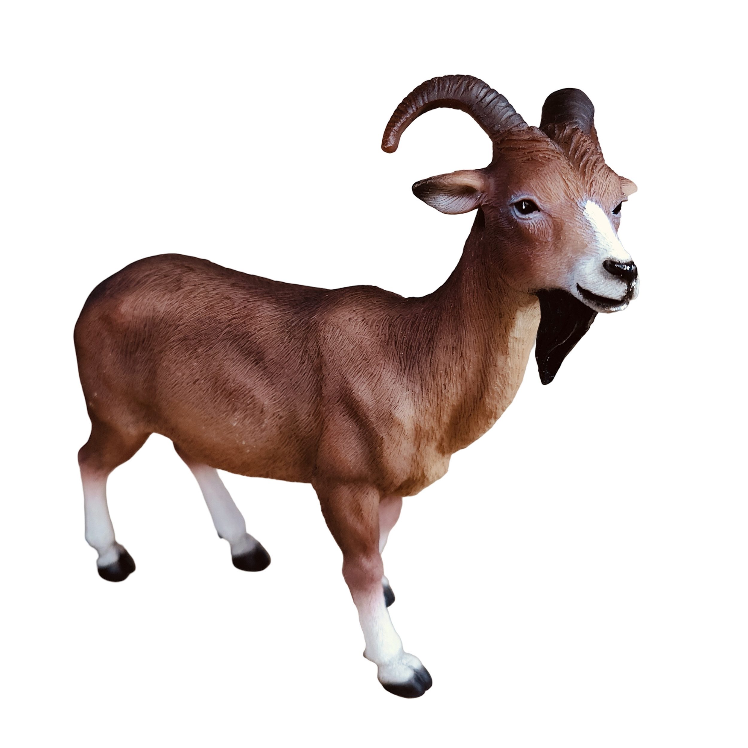 colourliving Tierfigur Gartenfigur Ziegenbock »Bruce«, kleine Deko-Ziege (1 St), 2 Farben zur Auswahl: Braun, Rot-Weiß