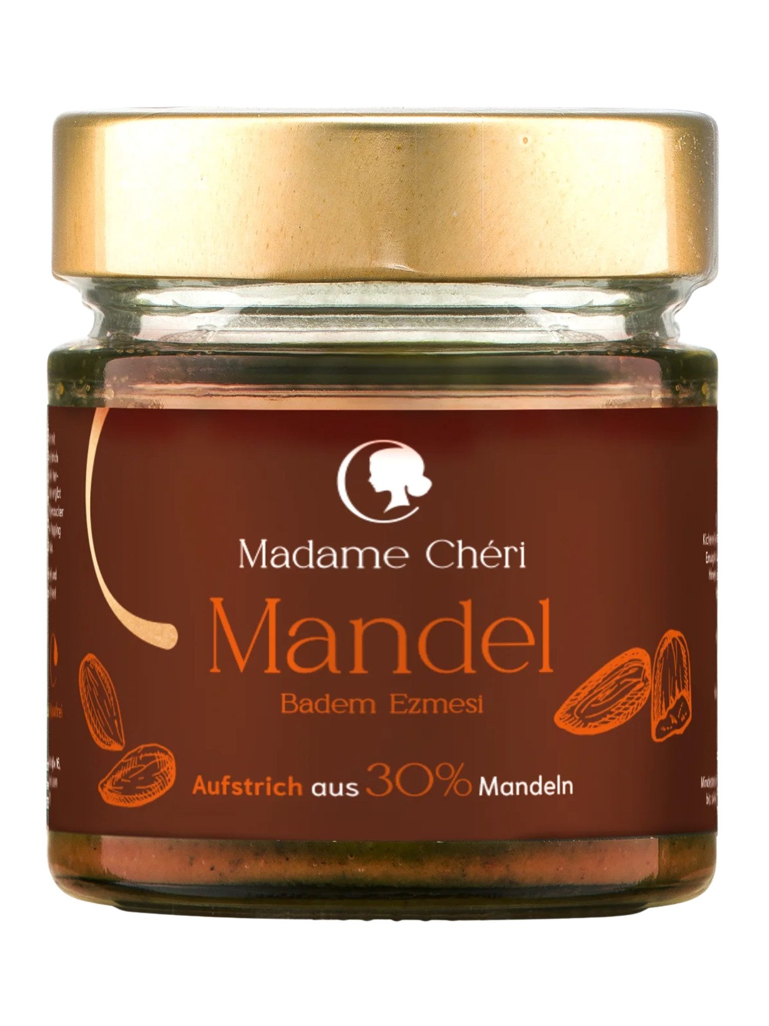 Madame Chéri Nussaufstrich Nusscreme Aufstrich Pistazie Mandel Haselnuss cremig vegan, 30 % Mandeln, vegan, glutenfrei, auf Kichererbsenbasis