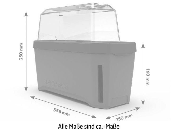 in Gusta 4 Wasserreservoir Kräutertopf, HERBS mit 1 & Anzuchttopf Anzuchthaube HARRY Garden dunkelgrün