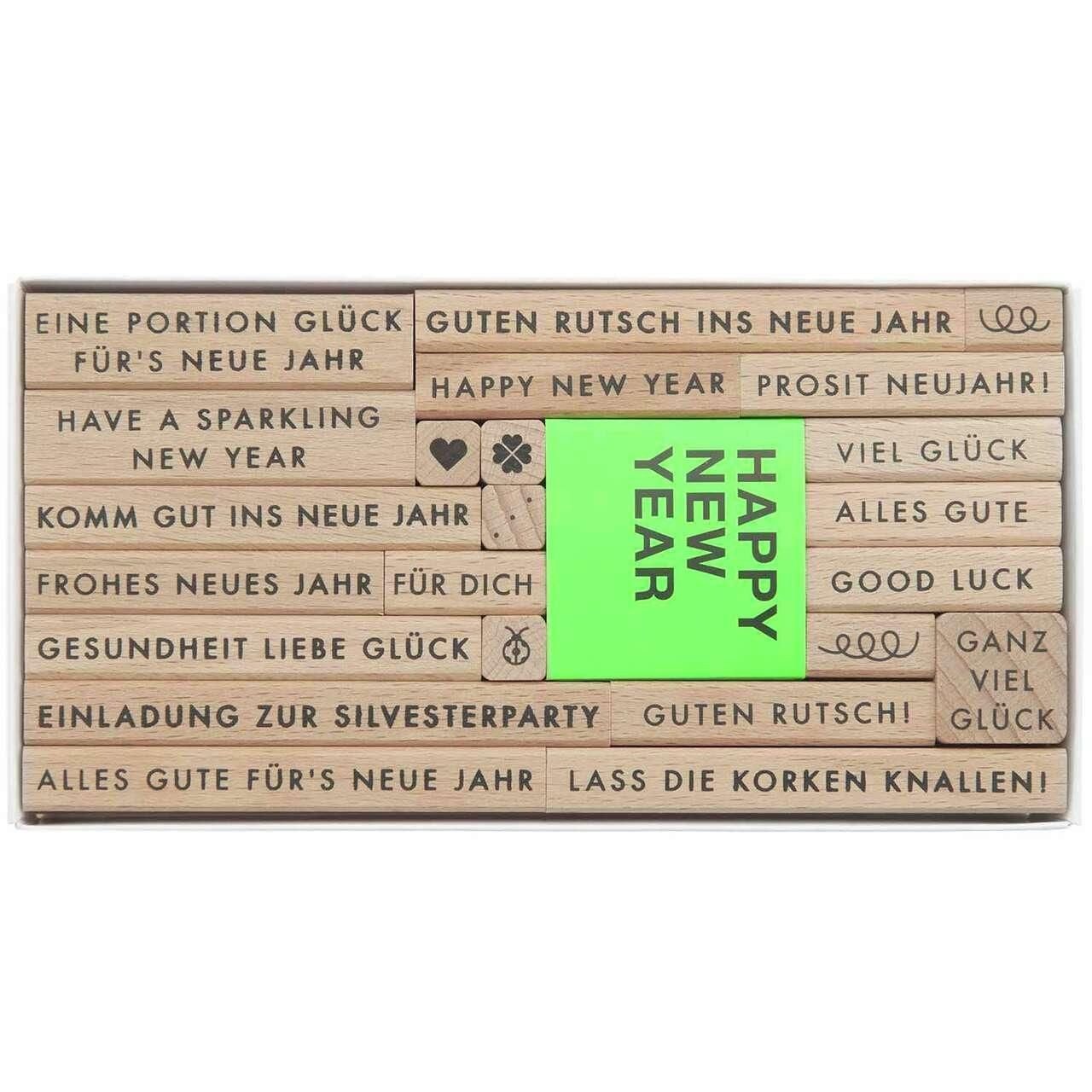 Rico Design Geschenkkarte Stempelset Happy New Year
