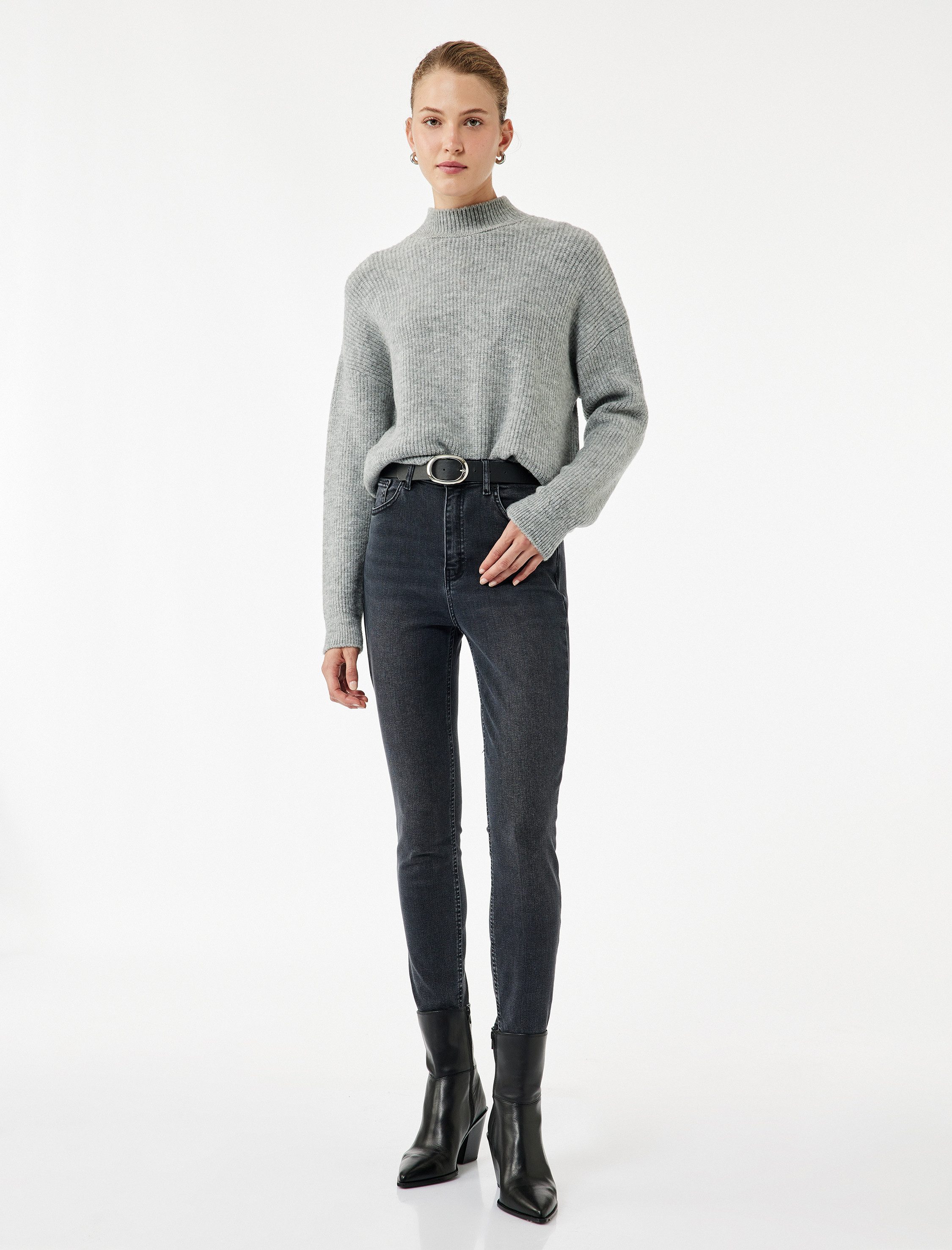 Koton Regular-fit-Jeans Koton Skinny Jeans High Rise
