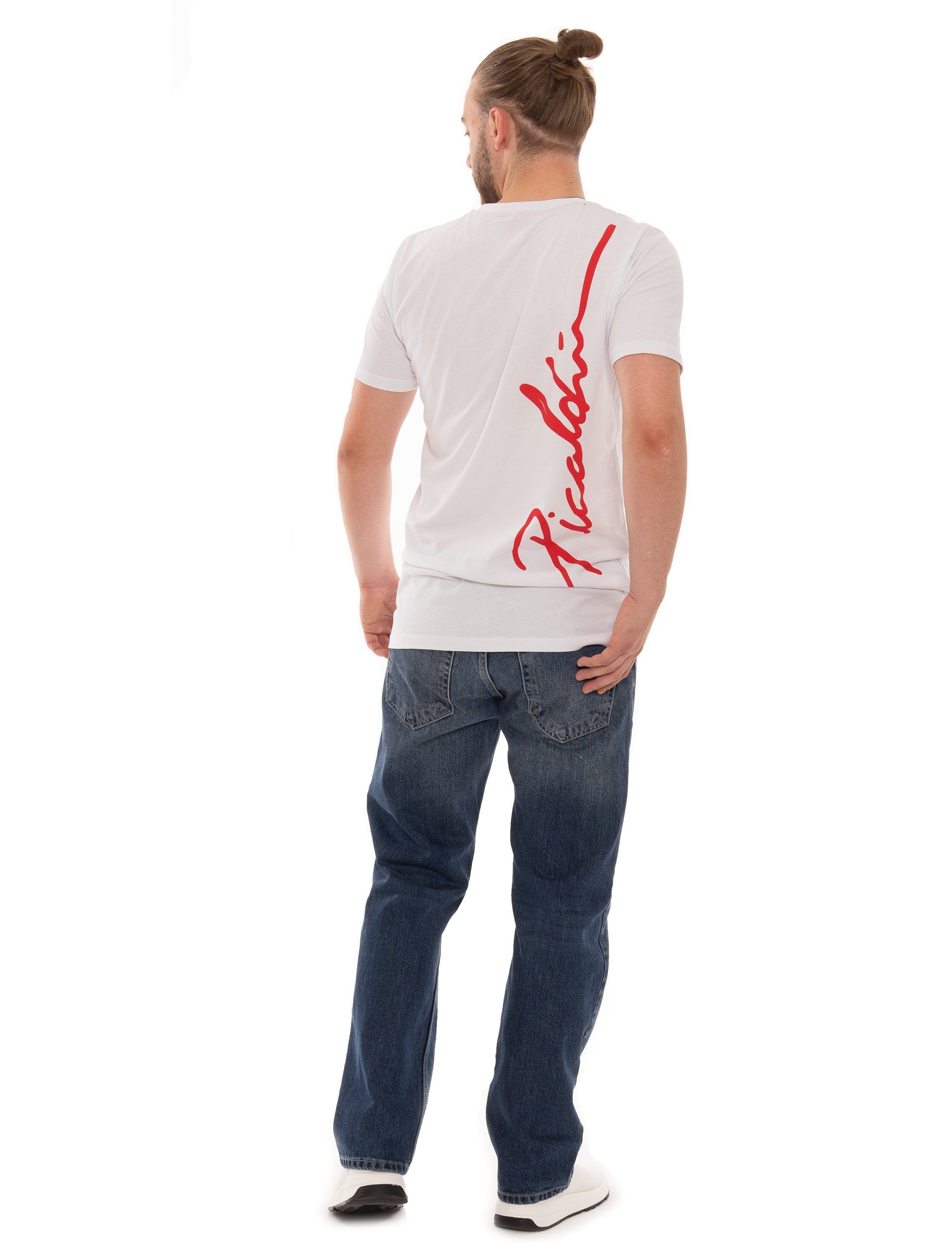 Weiß Print-Shirt Male PICALDI Jeans