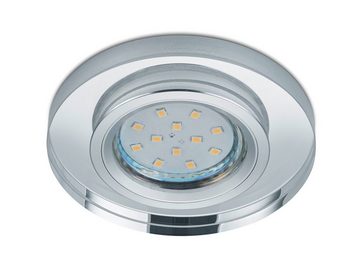 meineWunschleuchte LED Einbaustrahler, Dimmfunktion, LED wechselbar, Warmweiß, Decken-einbauleuchte, Einbau Decken-spots dimmbar, Silber Ø 9cm