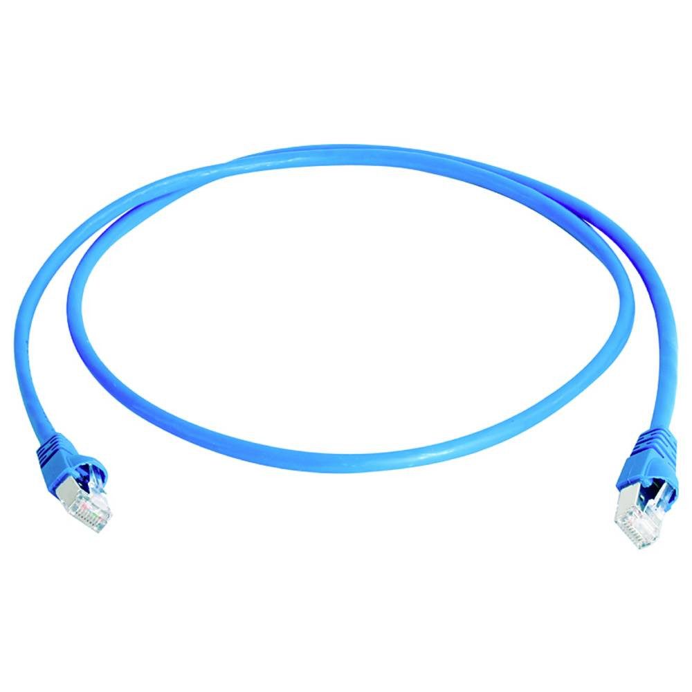 Telegärtner RJ45 Netzwerkkabel, Patchkabel CAT 5e F/UTP 5.0 m Blau Flammwidrig, LAN-Kabel