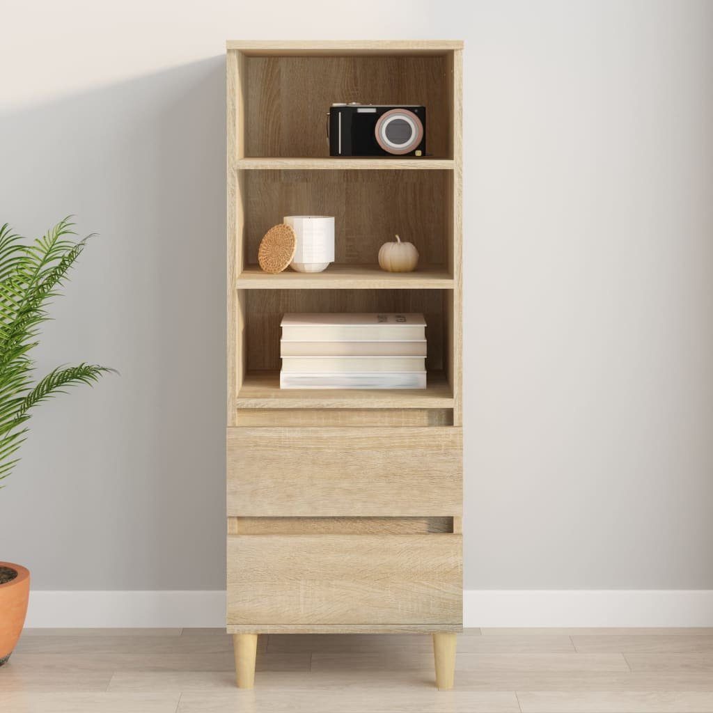 vidaXL Anrichte Highboard Sonoma-Eiche 40x36x110 cm Holzwerkstoff Kommode Wohnzimmer