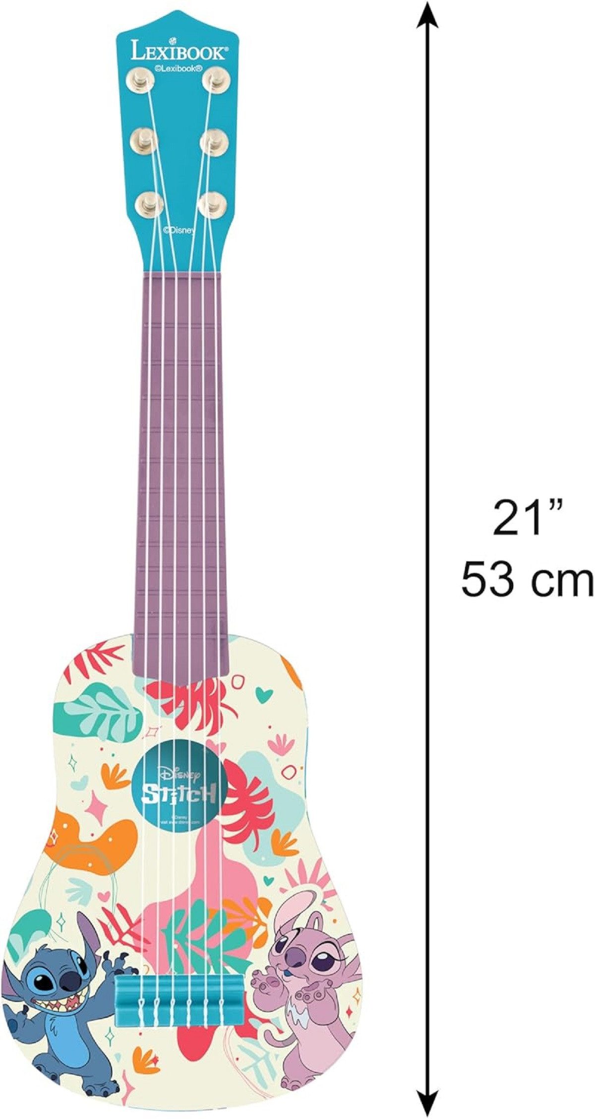Lilo & Stitch Spielzeug-Musikinstrument Lilo & Stitch Gitarre 53 cm groß für Kinder, (1 tlg)