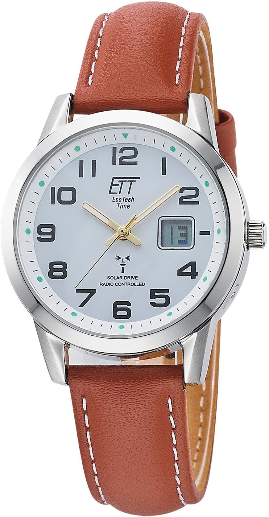 ETT Eco Tech Time ELS-11616-61L, Lady, ETT Funkuhr Solar Gobi