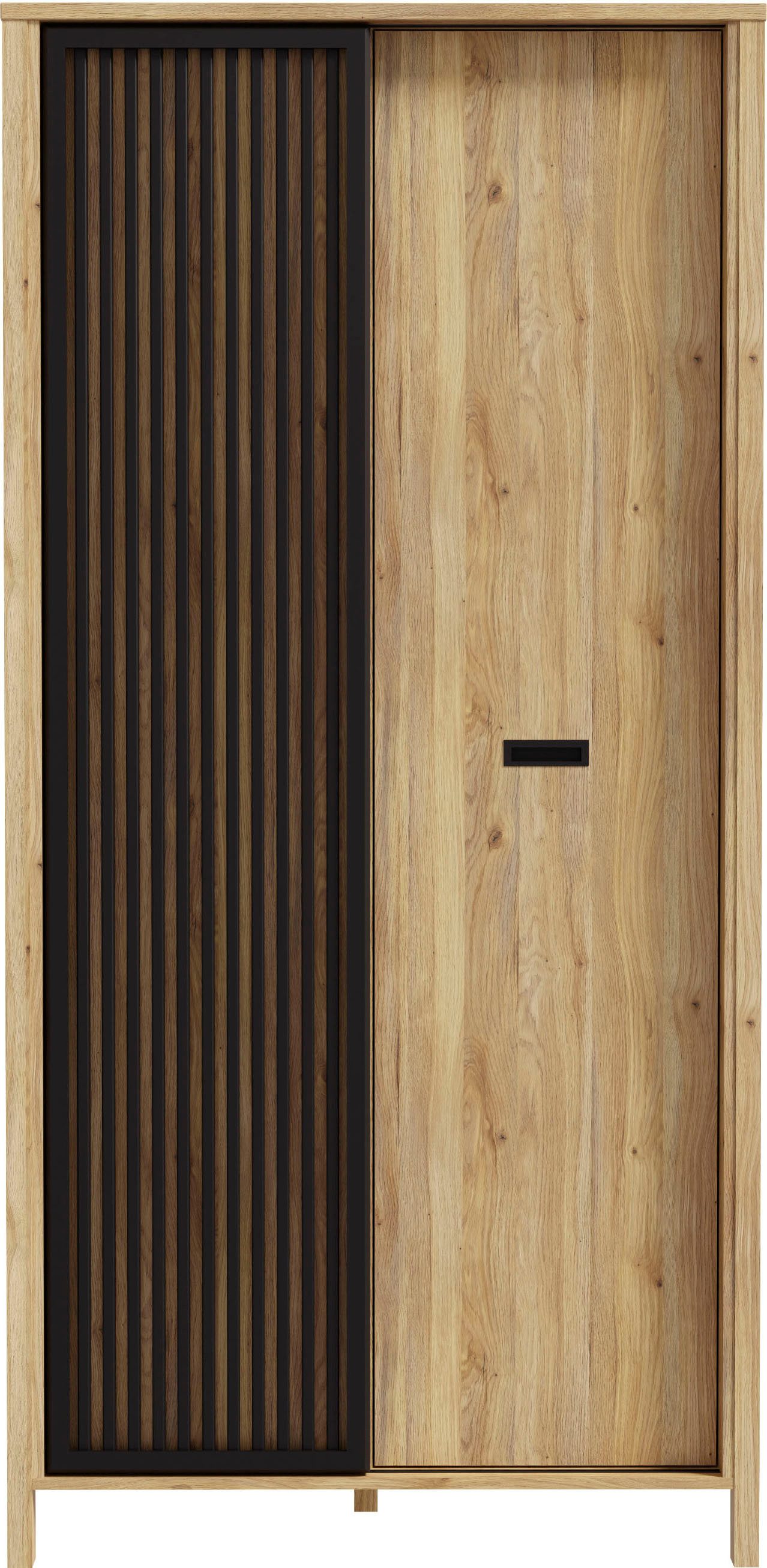 FORTE Kleiderschrank Jytana B/H/T 97/200,3/52,7 cm inklusive Kleiderstange u. Einlegeböden