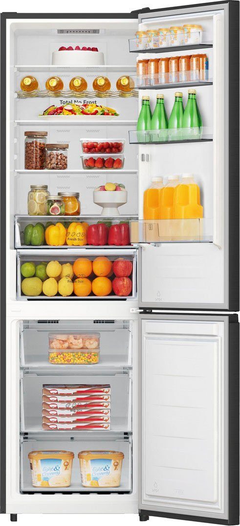 Hisense Kühl-/Gefrierkombination RB440N4AFA, 201,7 cm hoch, 59,5 cm breit, Total No Frost, 0° Cooling Schublade, Flaschenablage, Super Freeze – Bild 2 von 5