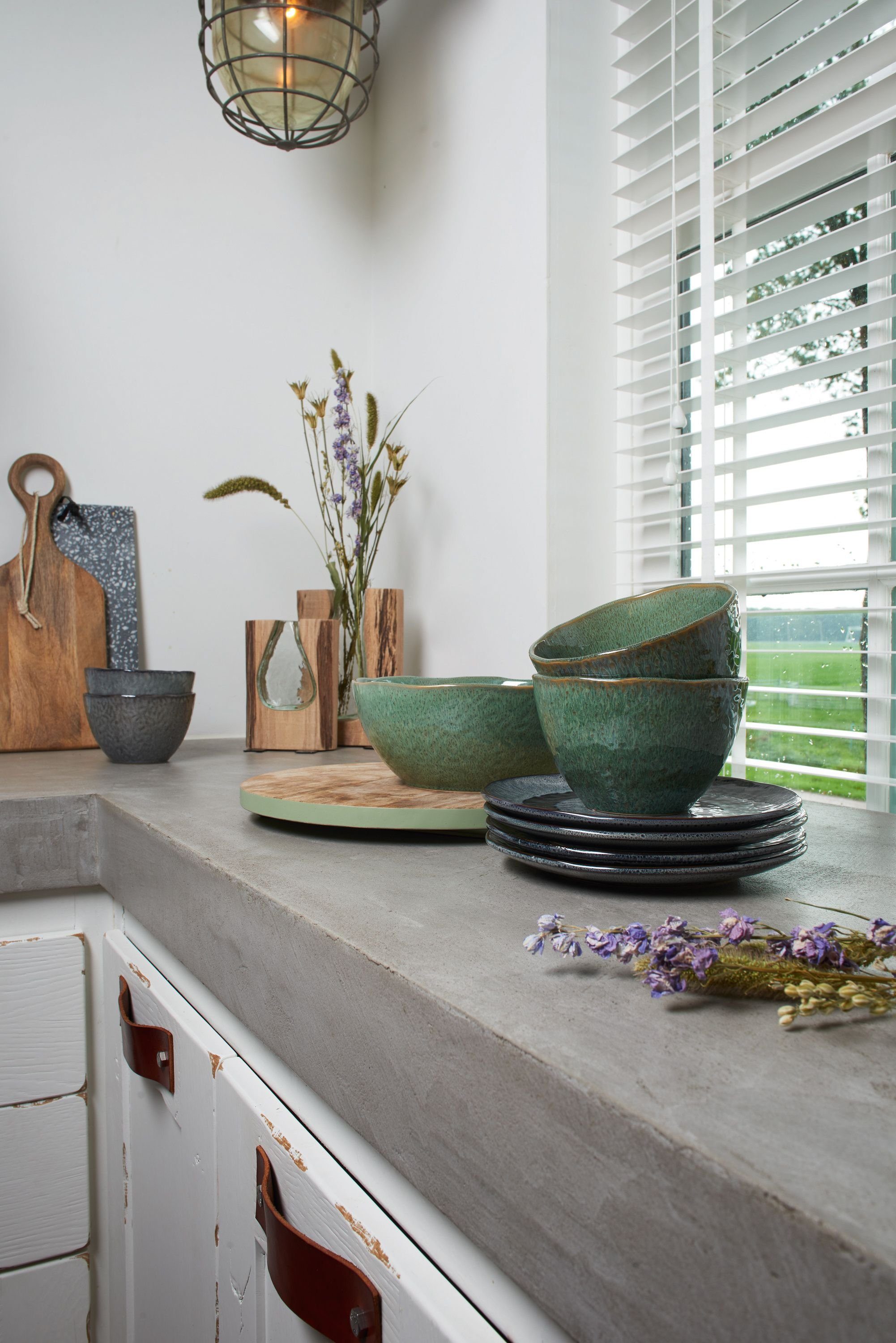 LEONARDO Geschirr-Set Dessertteller LEONARDO MATERA DH 22.50x2 cm grau