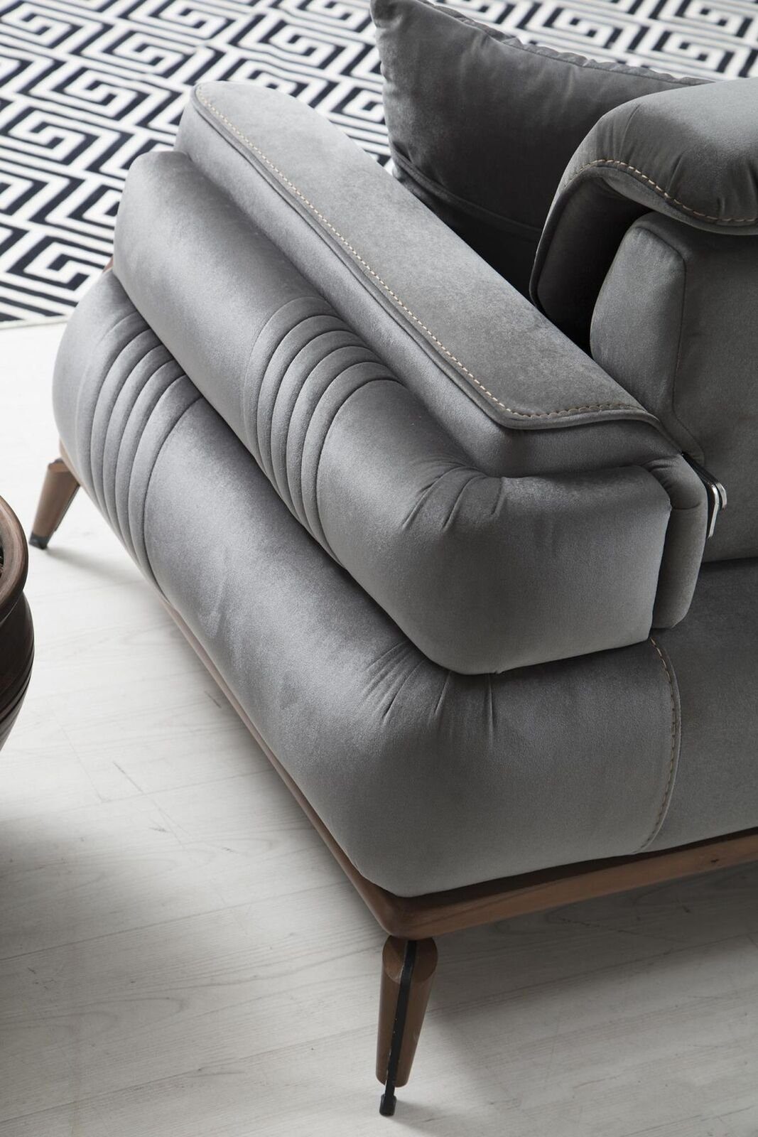 Wohnzimmer Luxus Sofa, Designer Wohnzimmer-Set Dreisitzer Made Set Sessel), 2x Sofas (3-St., in Europa JVmoebel Polstersofas Sessel, 2x