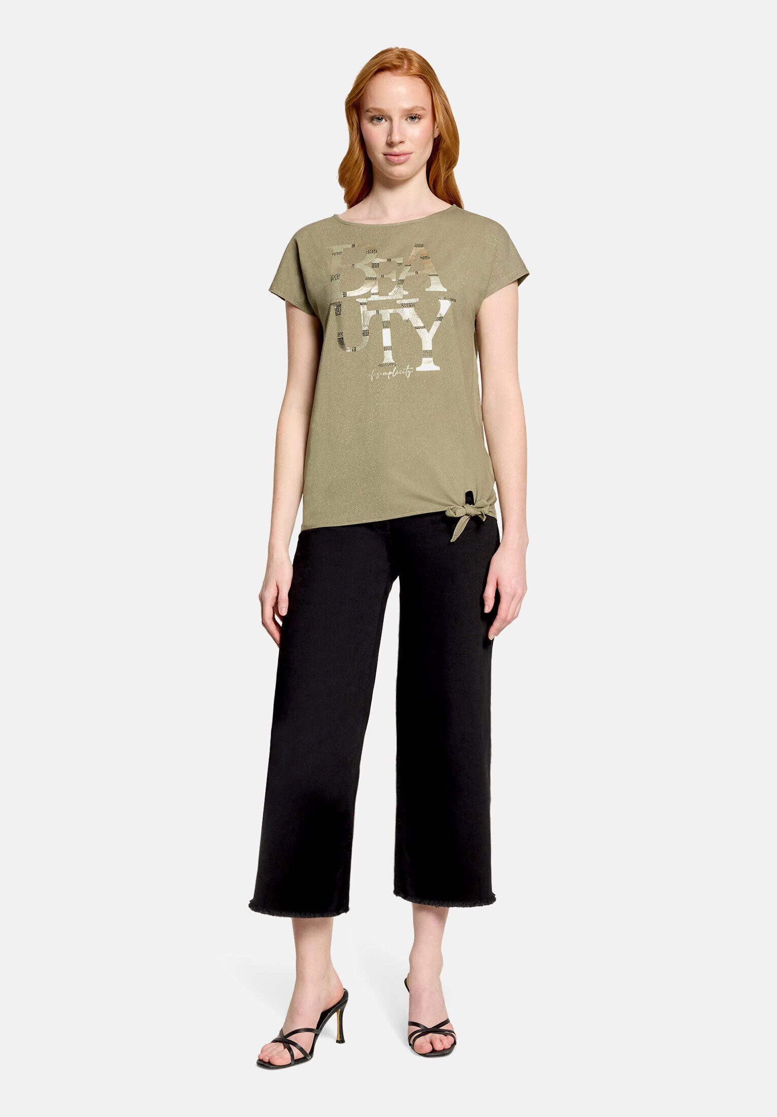 Betty Barclay Kurzarmshirt Damen mit Schleifenknoten (1-tlg)