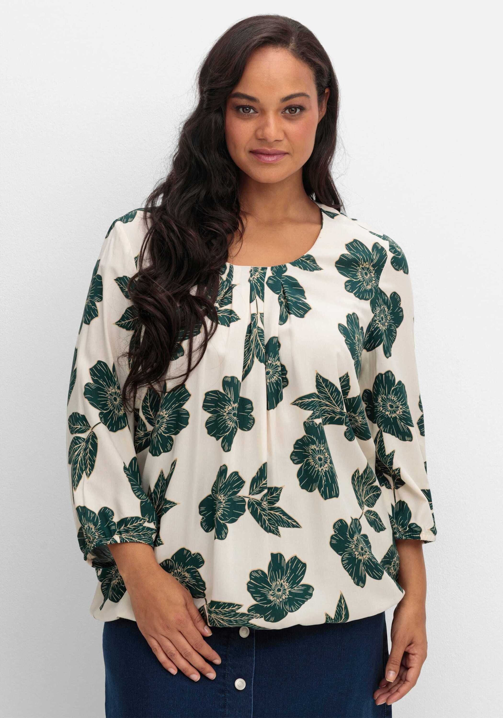 Sieh an! Klassische Bluse Schlupfbluse 3/4-Arm