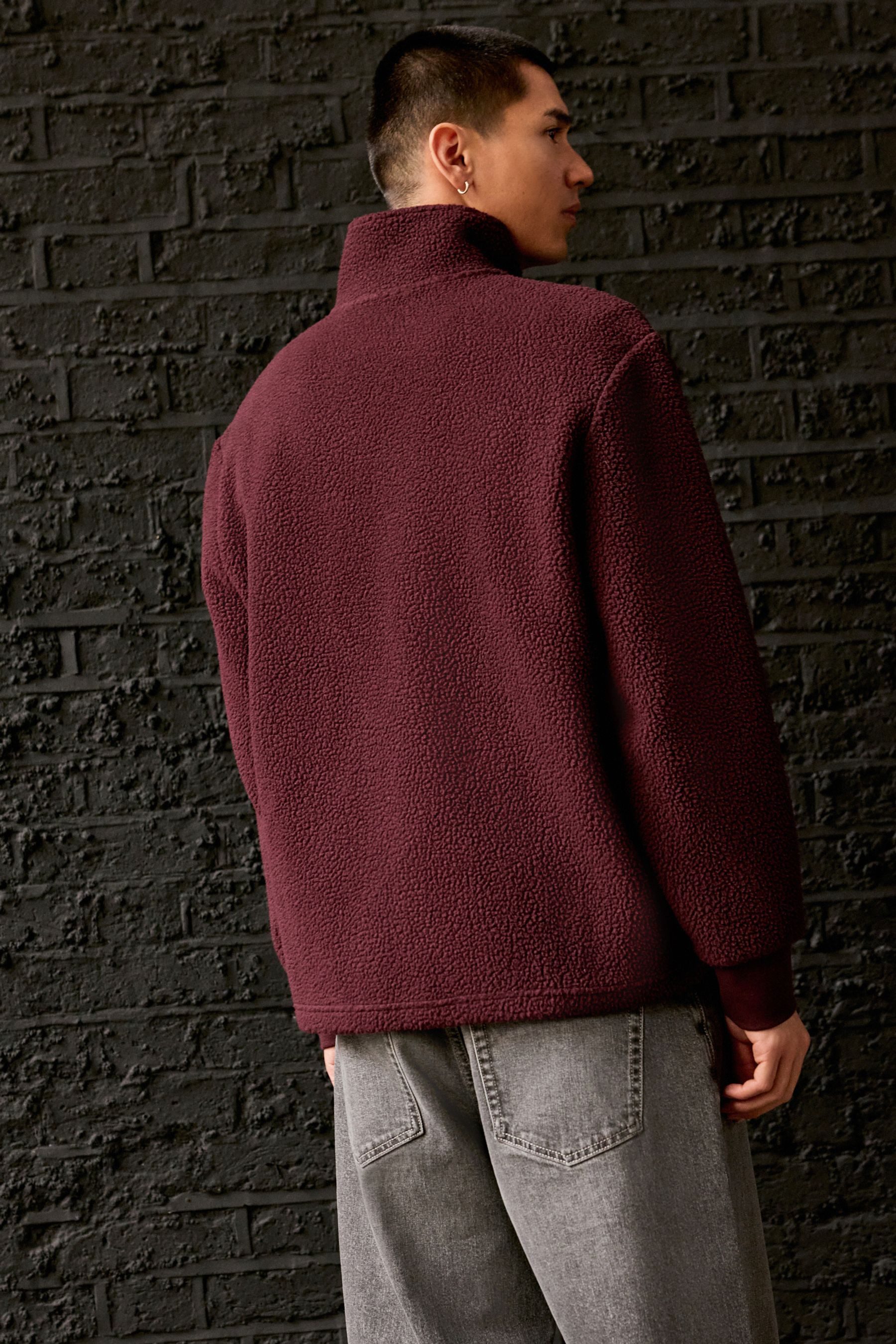 Next Fleecejacke Fleecepullover mit viertellangem Reißverschluss (1-St) günstig online kaufen