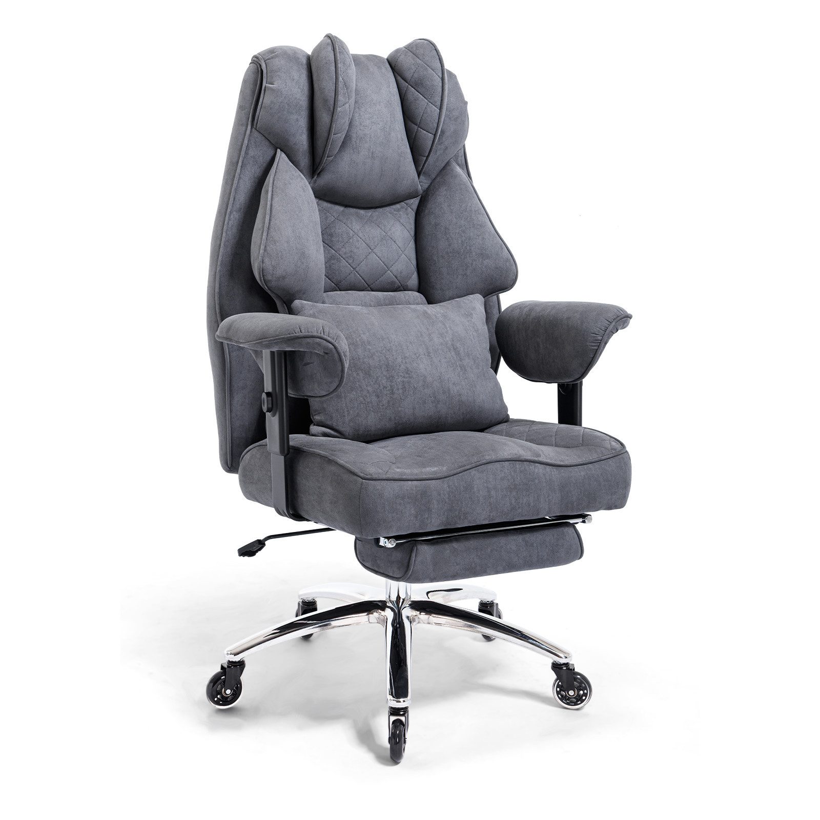 Happy Home Bürostuhl Ergonomischer Bürostuhl 200kg – Plus Edition Chefsessel mit Fußstütze