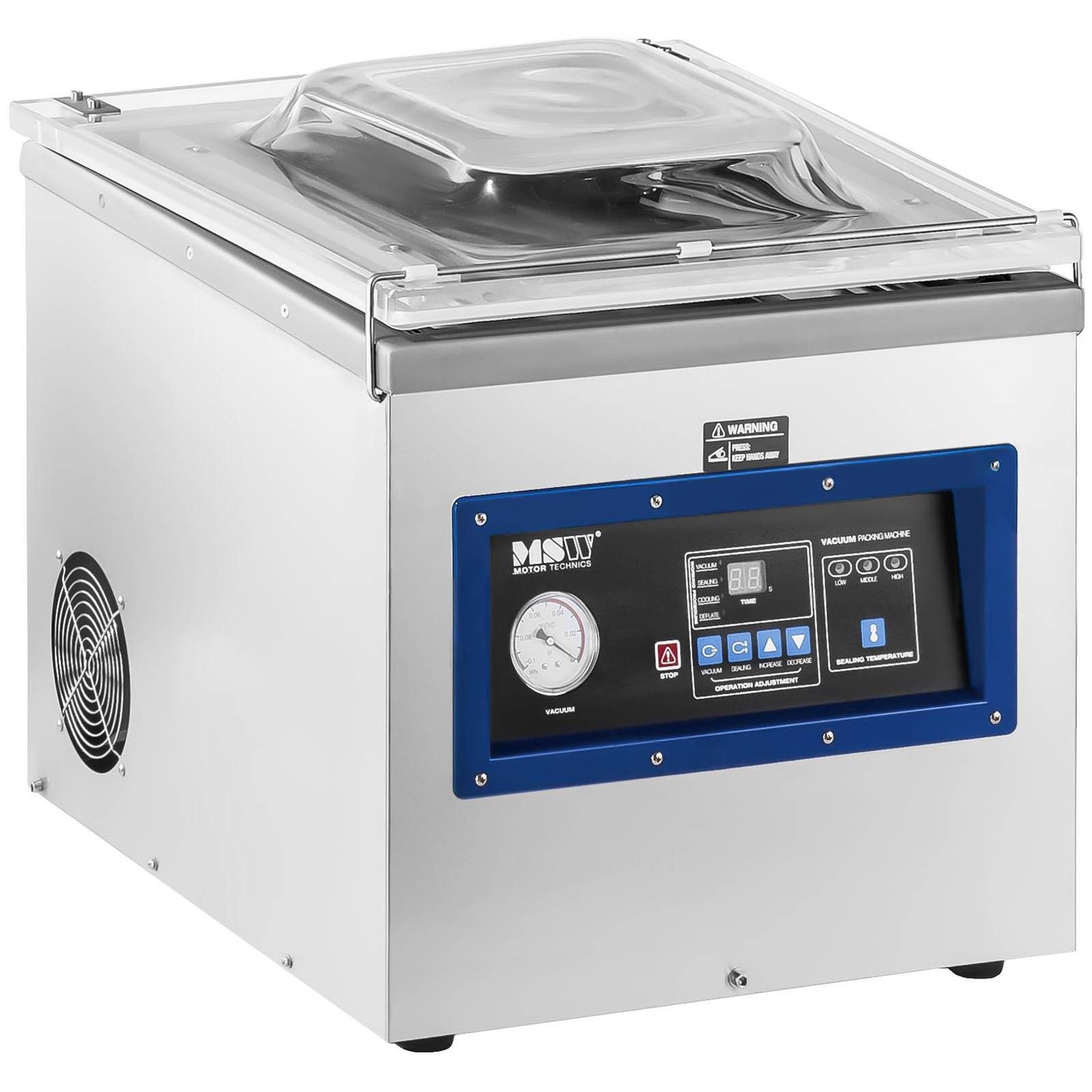 MSW Vakuumierer 20 m3/h Vakuumiergerät Profi Folienschweißgerät 900 W Kodierfunktion, 900W