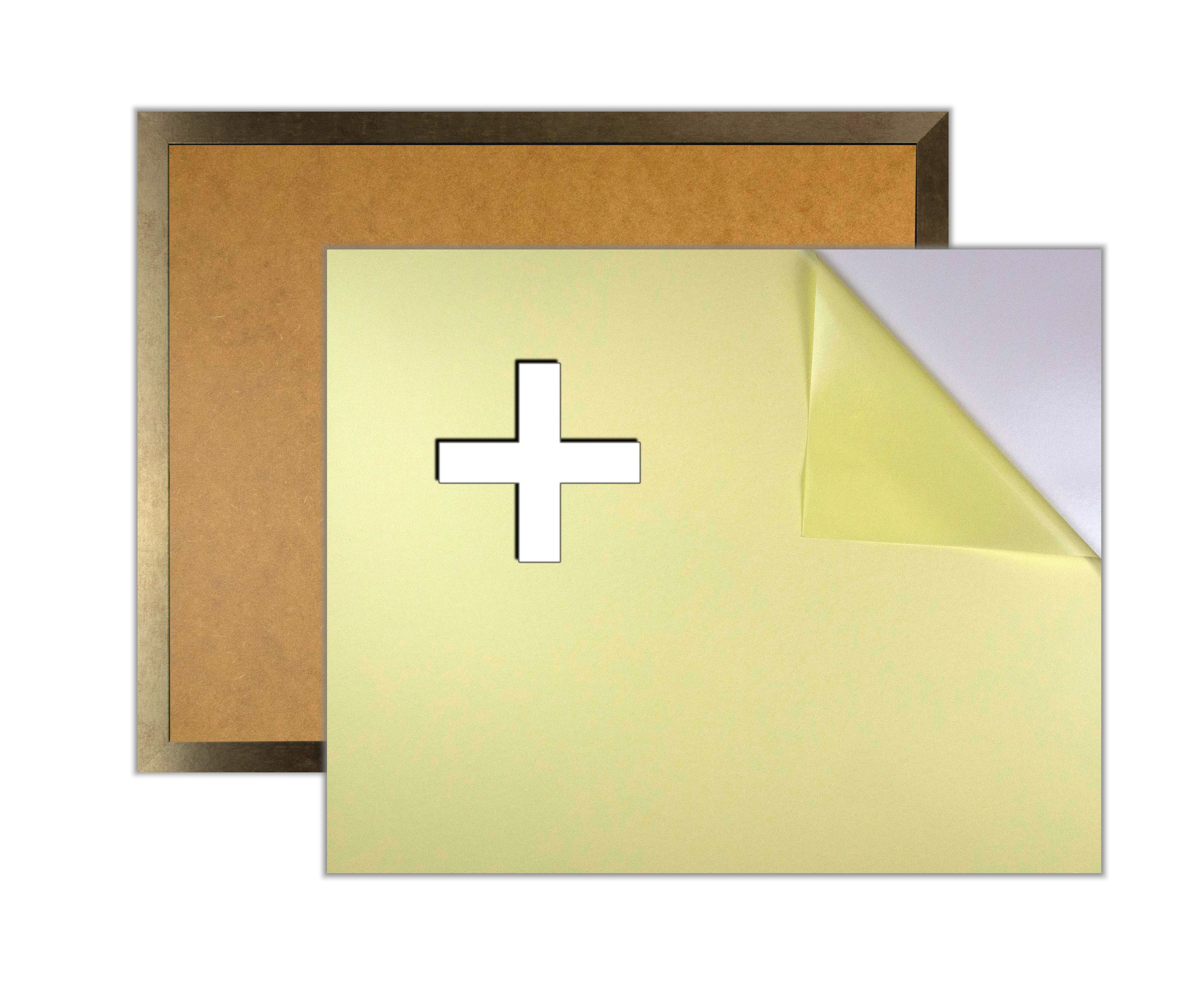 Einzelrahmen für antik, (1 Gold MDF myposterframe Rubbel mit Bilderrahmen Stück), Klebepappe, cm, 44x84 Weltkarte