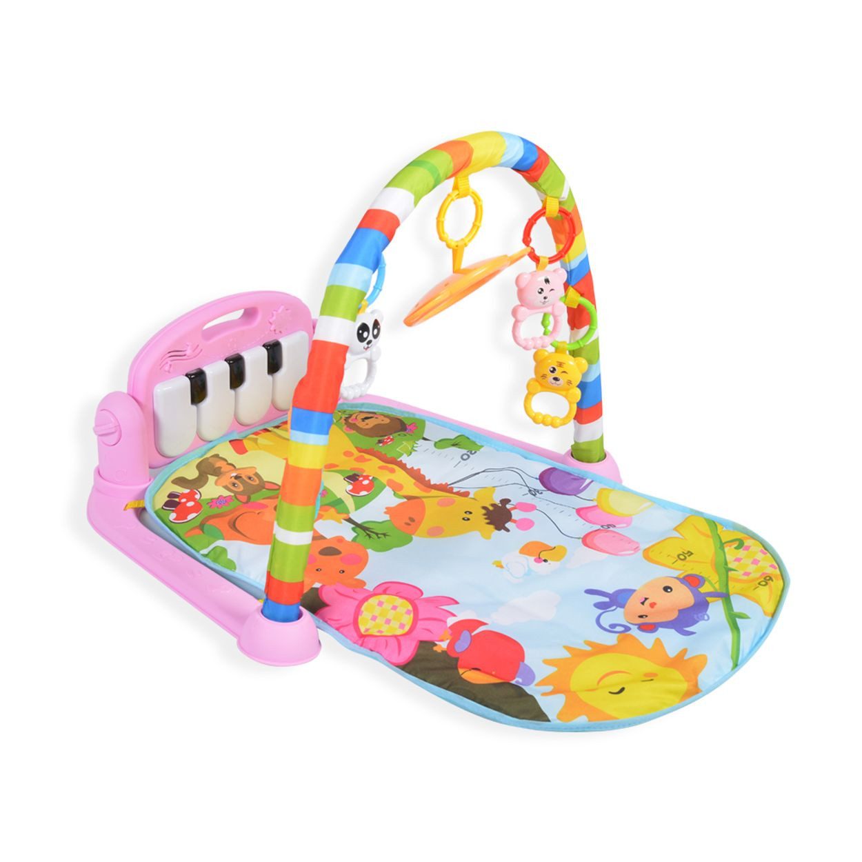 Moni Spielbogen Spielbogen Fitness Girl 696-R22, Krabbeldecke Klaviertasten Hängespielzeuge