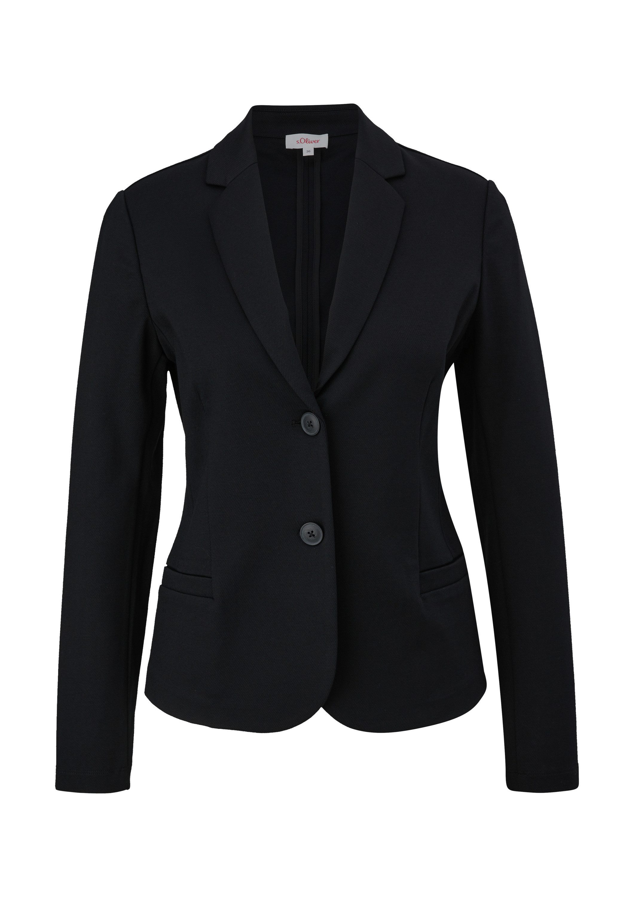 s.Oliver Jackenblazer Indoor-Blazer Jersey-Blazer mit Twillstruktur günstig online kaufen