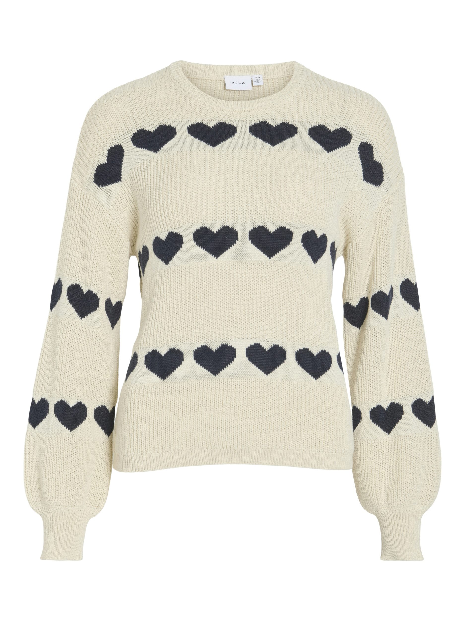 Strickpullover VIJAMILLA L/S O-NECK JACQUARD KNIT
