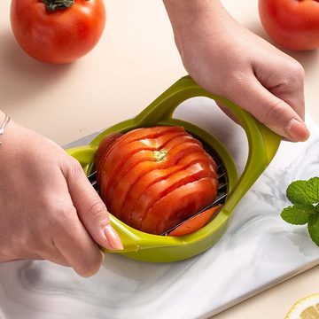 FIDDY Obstschneider Multifunktionaler Obst- und Gemüseschneider, (2-tlg), Tomaten- und Kartoffelschneider aus Edelstahl, Obstteiler