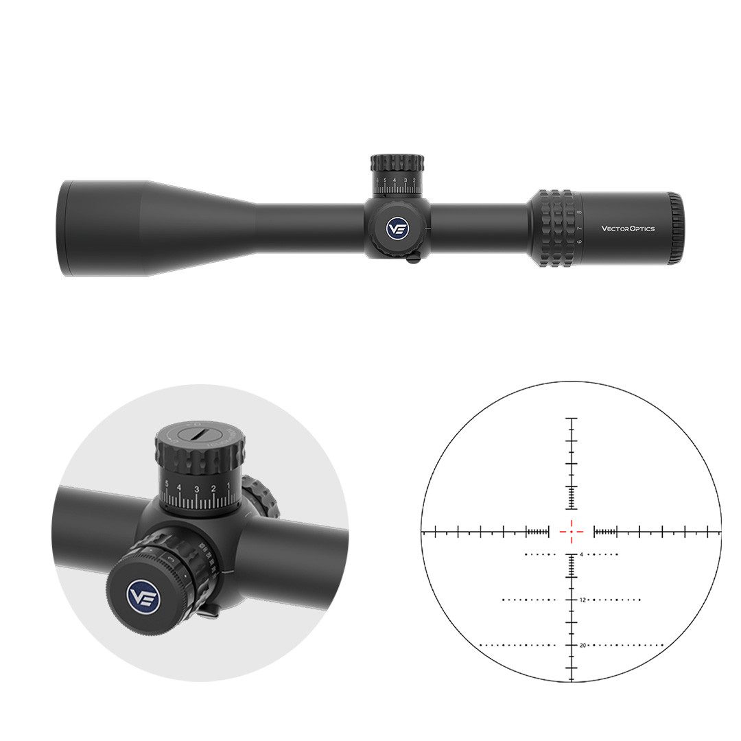 Vector Optics Vector Optics SCFF-57 Sentinel 6-24x50 FFP MOA Zielfernrohr (Ideal für Jagd, Sport und Airsoft)